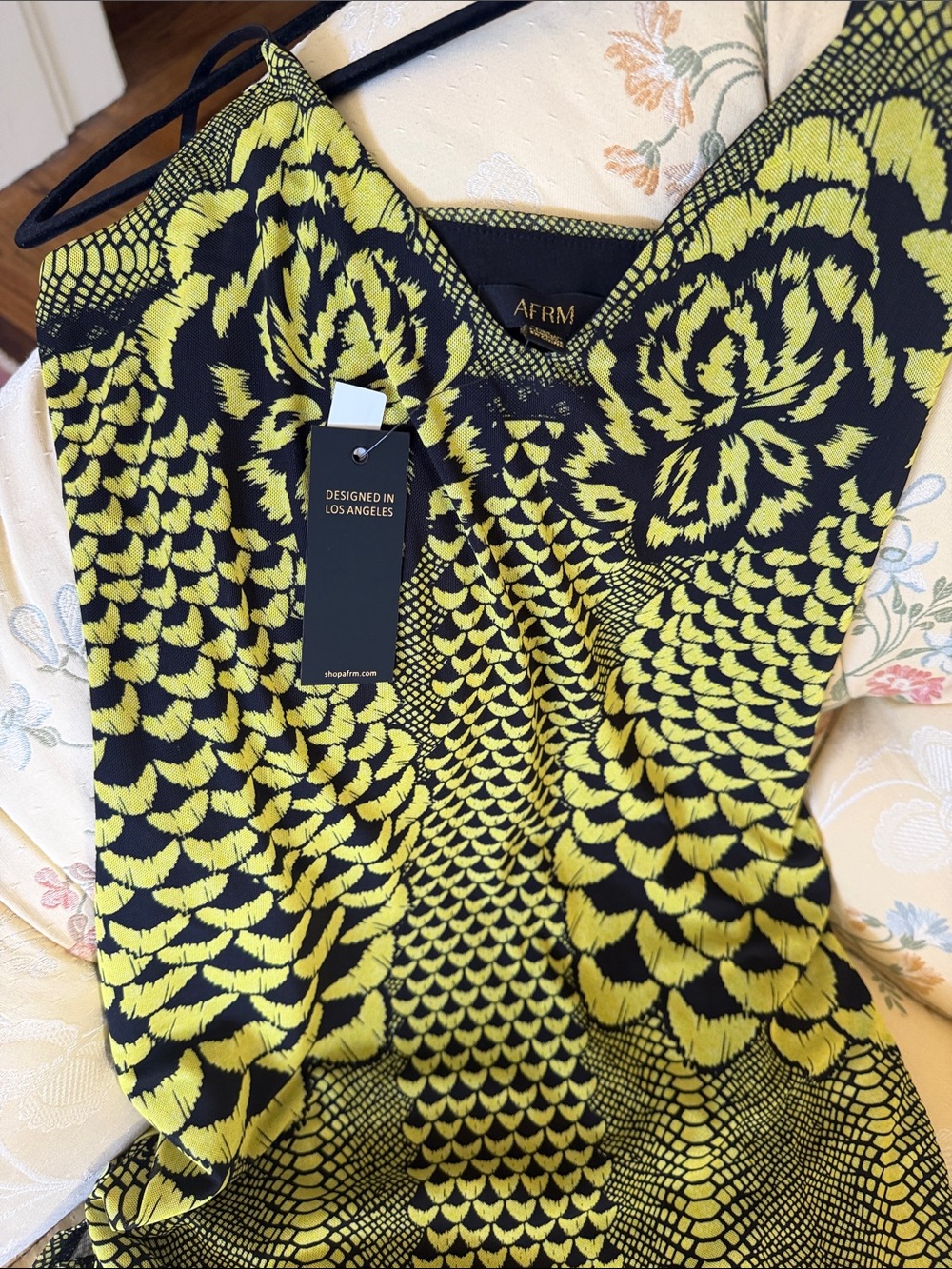 AFRM GORGEOUS LITE KNIT SILK LINED DRESS